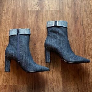 Charles and Keith Denim Pointy Boots